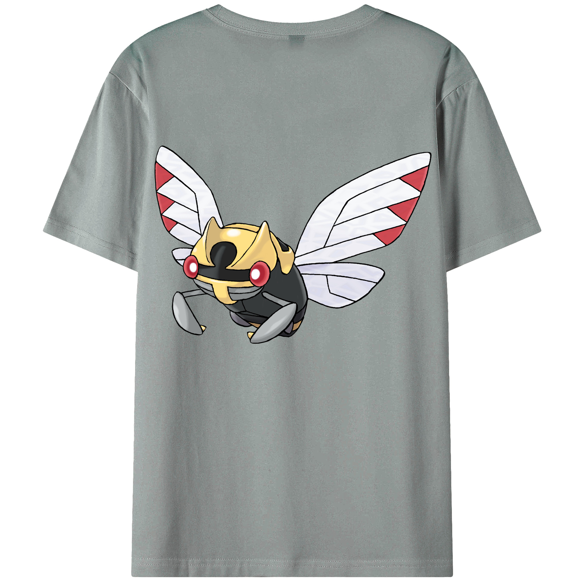 （画像用） ポケットモンスター Pokémon 綿100％ メンズ半袖Tシャツ（バックプリント） 通気性